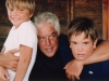 Con i figli Francesco e Michele