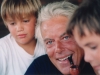 Con i figli Francesco e Michele