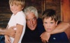 Con i figli Francesco e Michele
